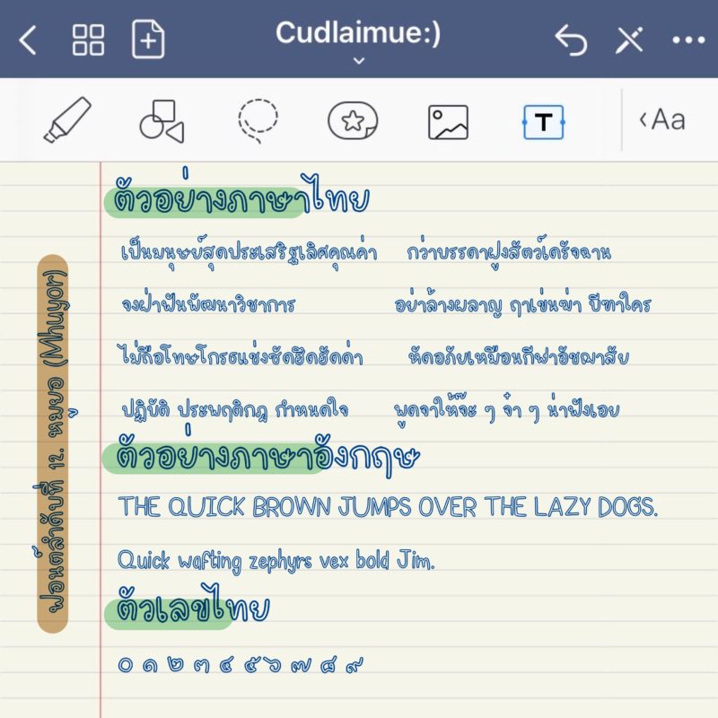 ฟอนต์ลายมือ หมูยอ